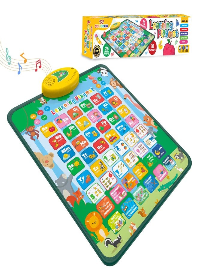 ويمبلي لعبة ويمبلي التعليمية للأطفال، لعبة ABCD الناطقة، بساط لعب تعليمي تفاعلي للأطفال، المس وتعلم الحروف والكلمات والتهجئة والاختبار | لوحة الأبجدية والأرقام، ألعاب مونتيسوري التعليمية للأطفال من عمر سنتين فما فوق، هدية عيد ميلاد للأولاد - Image 1